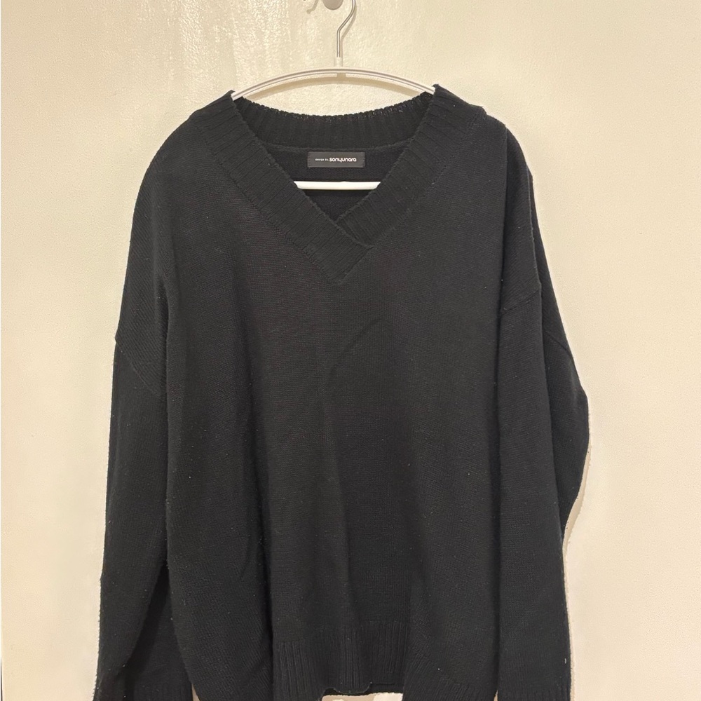 Classic Black V-Neck Sweater